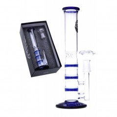 28 cm. Bong de cristal azul