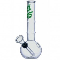 17 cm. Bong de cristal «Hojas»