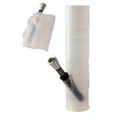 20 cm. Bong plegable de silicona sanitaria blanca