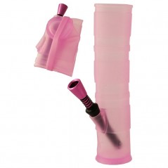 20 cm. Bong plegable de silicona sanitaria púrpura