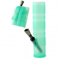 20 cm. Bong plegable de silicona sanitaria verde