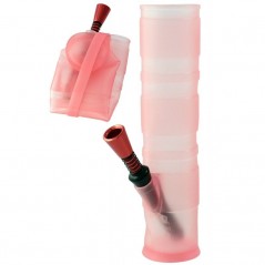 20 cm. Bong plegable de silicona sanitaria roja