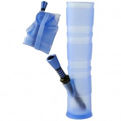 20 cm. Bong plegable de silicona sanitaria azul