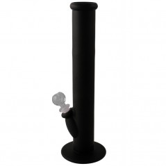 Ø5 x 36 cm. Bong negro de silicona médica con pipeta de cristal
