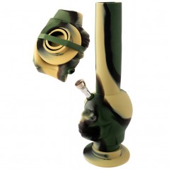 27 cm. Bong plegable « Camuflaje» de silicona sanitaria