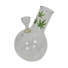 Bong de mano de cristal «Hojas»