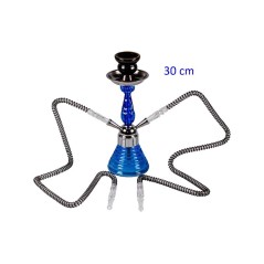30 cm. Shisha «DOHA» azul de cristal