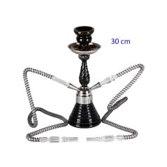 30 cm. Shisha «DOHA» negra de cristal