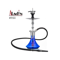 36 cm Shisha ALADIN MVP360 acero inox. y cristal azul