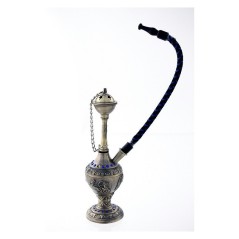 Shisha color oro viejo/azul con motivos egipcios