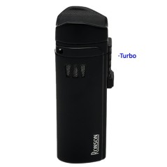 Encendedor turbo triple llama «Ronson» Mistral negro c/ cortapuros