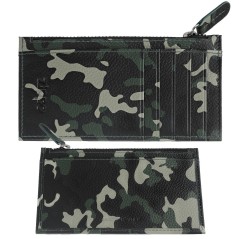 Tarjetero Zippo cremallera Camo Green