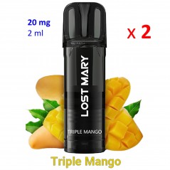 2 Pods Triple Mango 20mg. Lost Mary TAPPO PRO