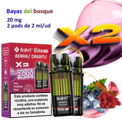 Berries dreams 20 mg. BALMY ÉLITE PRO 2 Pods recarga