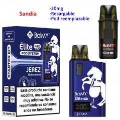 Kit JEREZ EDITION Watermelon 20 mg. BALMY ÉLITE PRO recargable