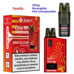 Kit BARCELONA EDITION Watermelon 20 mg. BALMY ÉLITE PRO recargable