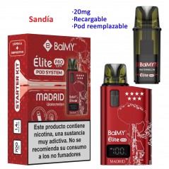 Kit MADRID EDITION Watermelon 20 mg. BALMY ÉLITE PRO recargable