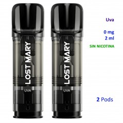 Grape 0 mg. 2 pods recarga Lost Mary TAPPO