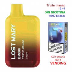 Triple Mango 0 mg. Elfbar Lost Mary 600 VENDING Vaper desechable