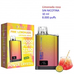 Pink Lemonade 0 mg. BALMY POWER CRYSTAL Vaper desechable