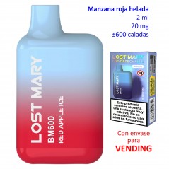 Red Apple Ice 20 mg. Elfbar Lost Mary 600 VENDING Vaper desechable