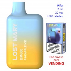 Pineapple Ice 20 mg. Elfbar Lost Mary 600 VENDING Vaper desechable