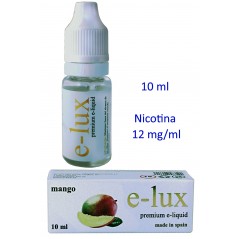 e-liquid Mango 12 mg. envase con 10 ml. e-lux