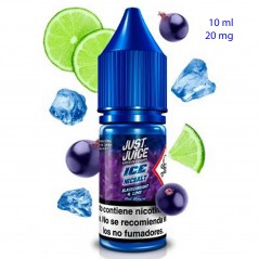 10ml 20 mg. Blackcurrant Lime Ice Sales de nicotina Just Juice
