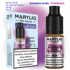 20 mg. Blueberry Sour Raspberry MARYLIQ Sales de nicotina