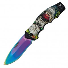 8,3  cm.  Hoja  rainbow  Navaja  Albainox  con  mango  ABS  diseño  3D