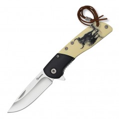 6,7  cm.  Navaja  Albainox  TORO  con  mango  madera  negra/ABS