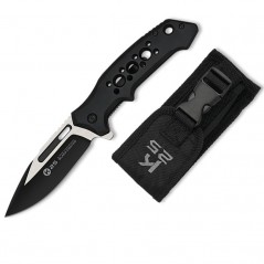 8,5  cm.  Navaja  táctica  K25  con  mango  aluminio  negro