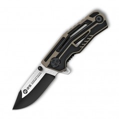 5  cm.  Navaja  táctica  K25  con  mango  G10  coyote  efecto  fibra  de  carbono