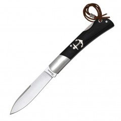 8  cm.  Navaja  Albainox  marinera  punta  espada  con  mango  stamina  negra