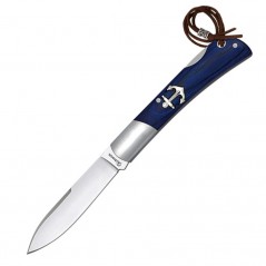 8  cm.  Navaja  Albainox  marinera  punta  espada  con  mango  stamina  azul