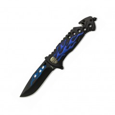 8,5  cm.  Navaja  Albainox  aluminio  azul  sin  sierra
