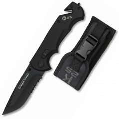 9  cm.  hoja  Navaja  K25  SEGURIDAD  negra