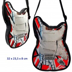 Bolso  bandolera  con  forma  de  guitarra  EVH  en  piel  sintética