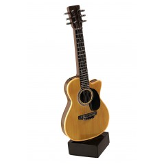 Guitarra  acústica)  miniatura  decorativa  en  resina.
