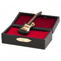Pin  guitarra  eléctrica  negra  con  estuche