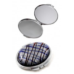 Espejo  Bolsillo  Oval  Lineas  Marrones  Fc004E
