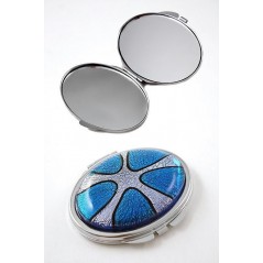 Espejo  Bolsillo  Oval  Azul  Fc004H