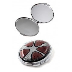Espejo  Bolsillo  Oval  Marron  Fc004G