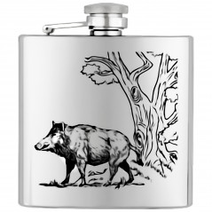 6  oz.  Licorera  metálica  Albainox  Jabalí