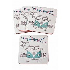 Set  4  posavasos  licencia  VOLKSWAGEN