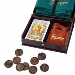 Fournier  Estuche  en  simil  piel  para  juego  de  Mus  con  tapete