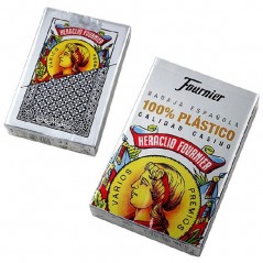 Baraja  española  50  cartas  Fournier  100%  plástico  Calidad  casino