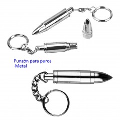 Llavero punzón para puro metal plateado