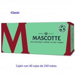 250  tubos  Classic  Mascotte  filtro  celulosa  Cajón  con  40  cajas