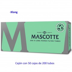 200  tubos  Xlong  Mascotte  filtro  celulosa  Cajón  con  50  cajas